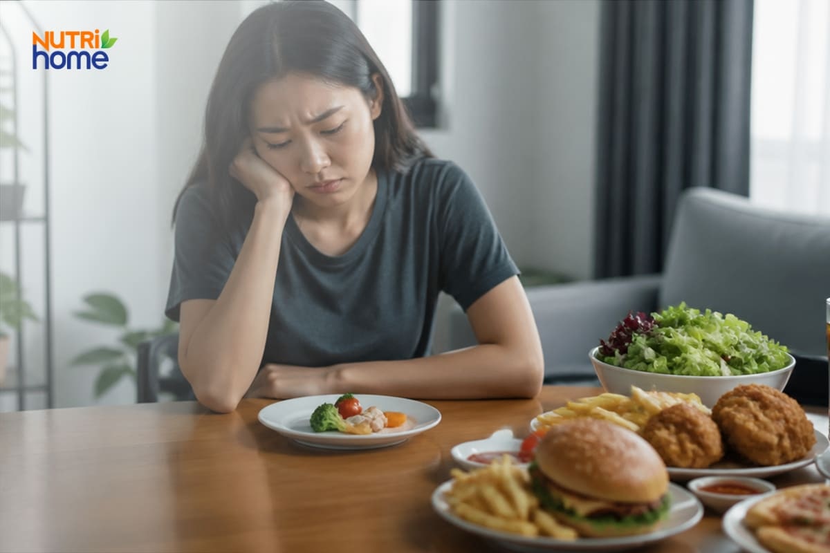 Nhịn ăn rồi ăn bù đồ chiên làm tăng nguy cơ rối loạn ăn uống